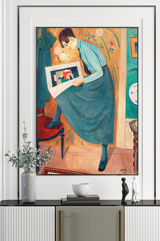 唯美油画人物艺术装饰画