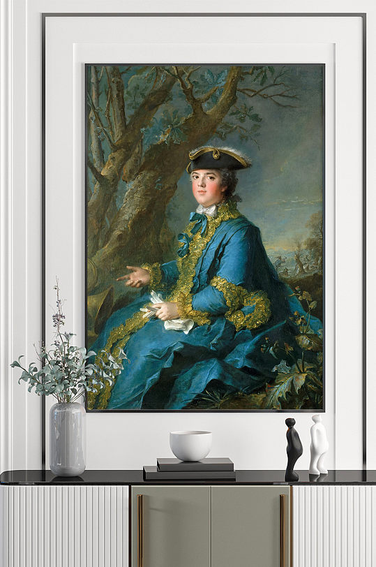 手拿白手套的贵族男士