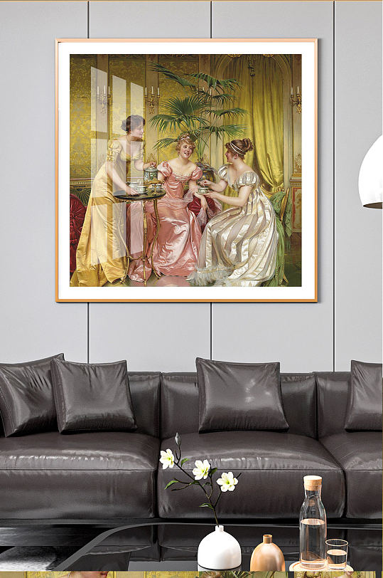 茶话会的姐妹们油画