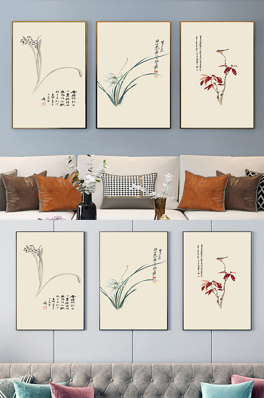 中式草药艺术装饰画-众图网