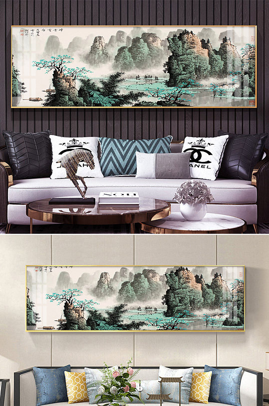 独居山隐人家水墨画-众图网