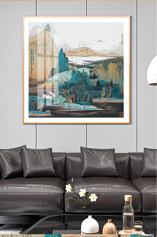 薛亮柳树人家画作-众图网