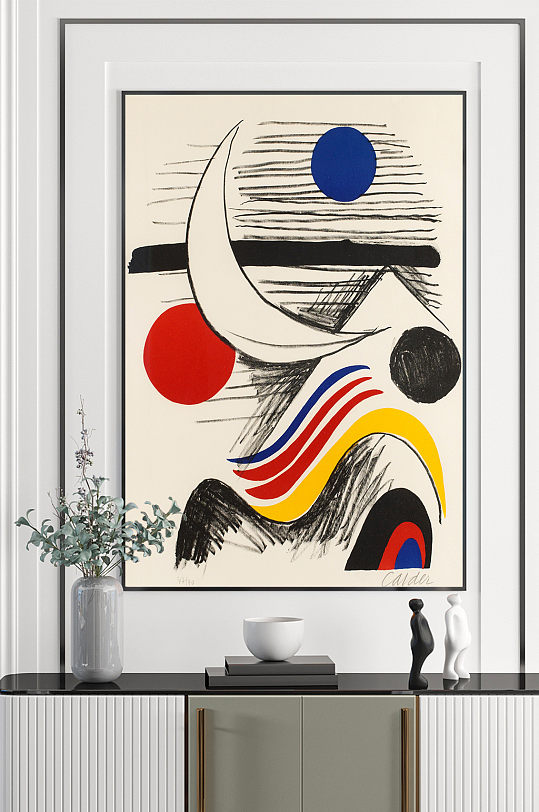 欧美绘画月亮与圆形组合-众图网