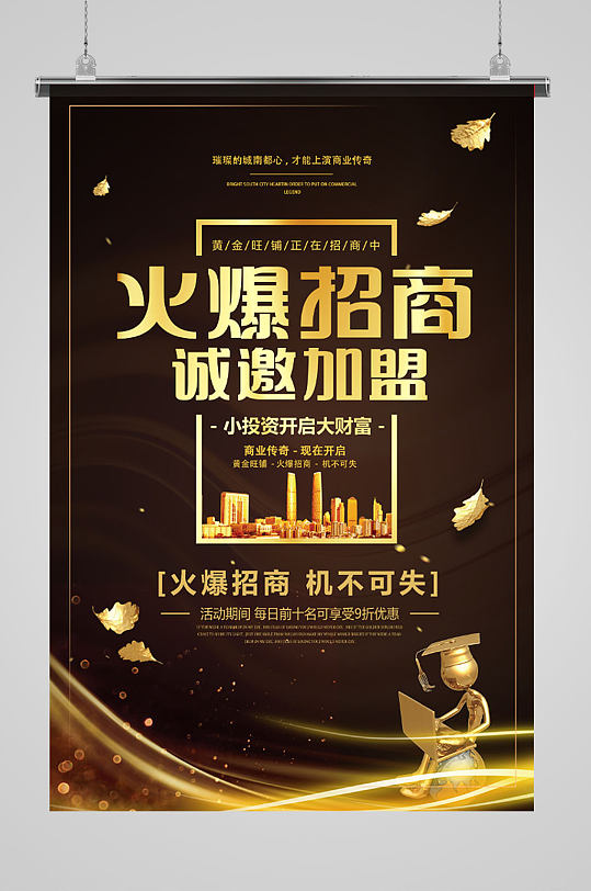 诚邀加盟招商招租海报