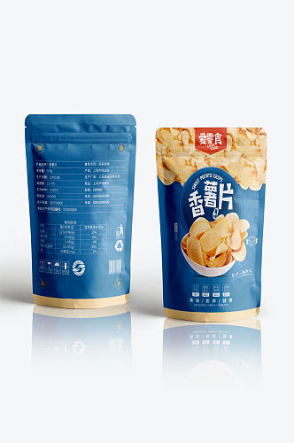香脆原味薯片包装设计零食包装