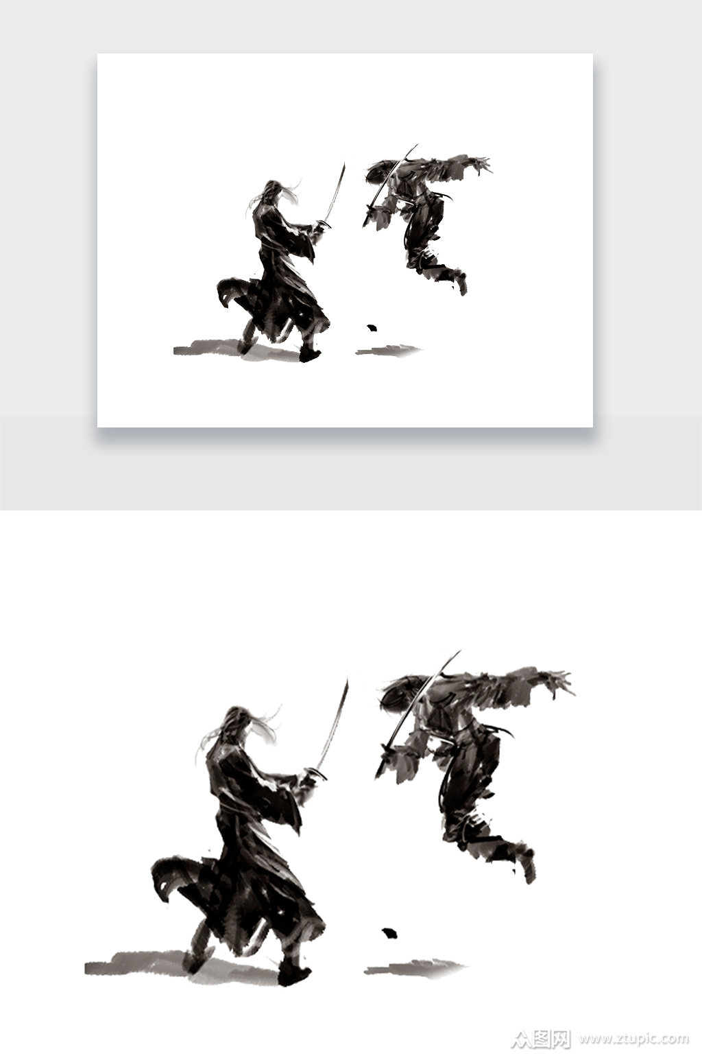 >武侠人物对抗打斗png