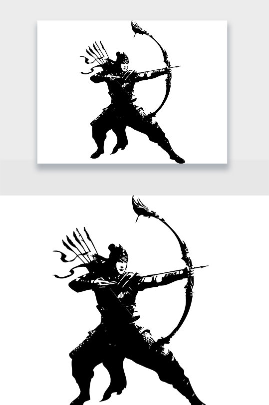 古代射箭英雄人物png