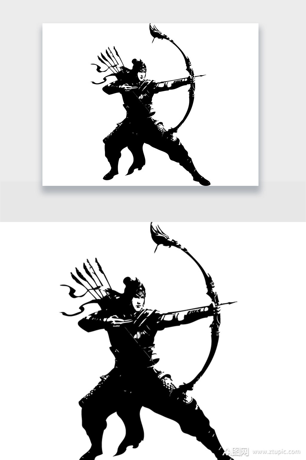 古代射箭英雄人物png