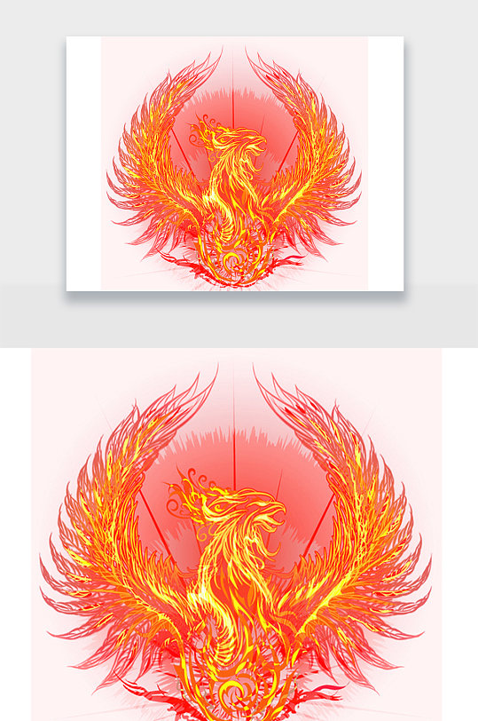 火舞凤凰中式免扣元素