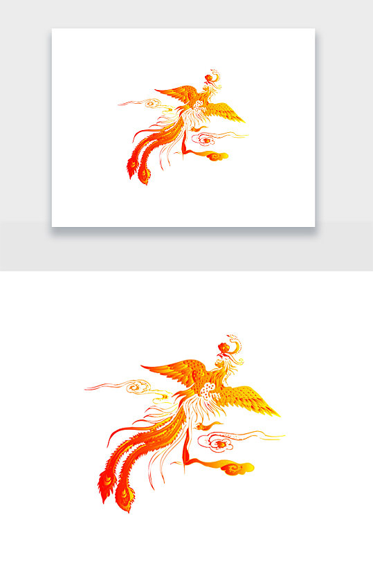 烫金凤凰牡丹套图素材