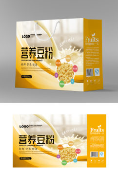 营养豆粉大豆礼盒包装设计