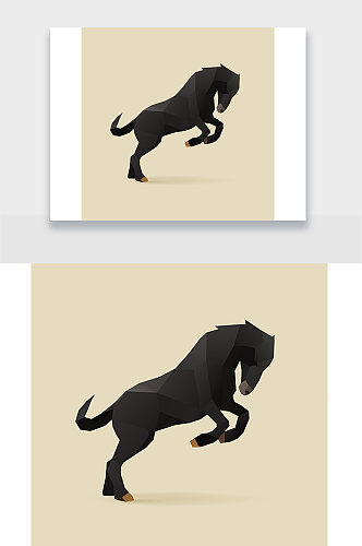 黑马动物插画设计
