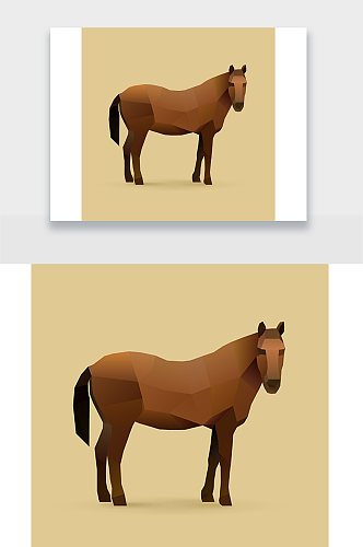 马匹动物插画设计