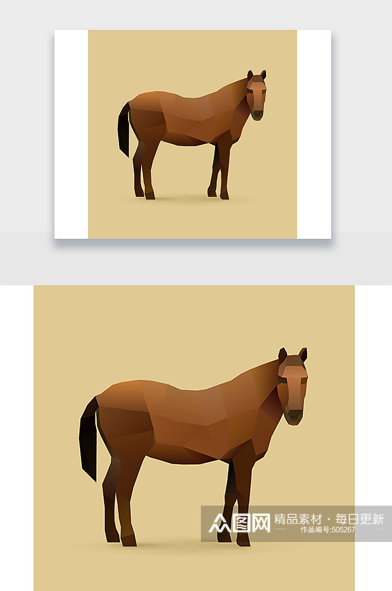 马匹动物插画设计素材