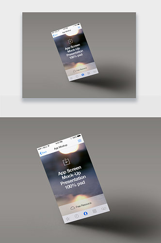 手机单张UI界面展示样机
