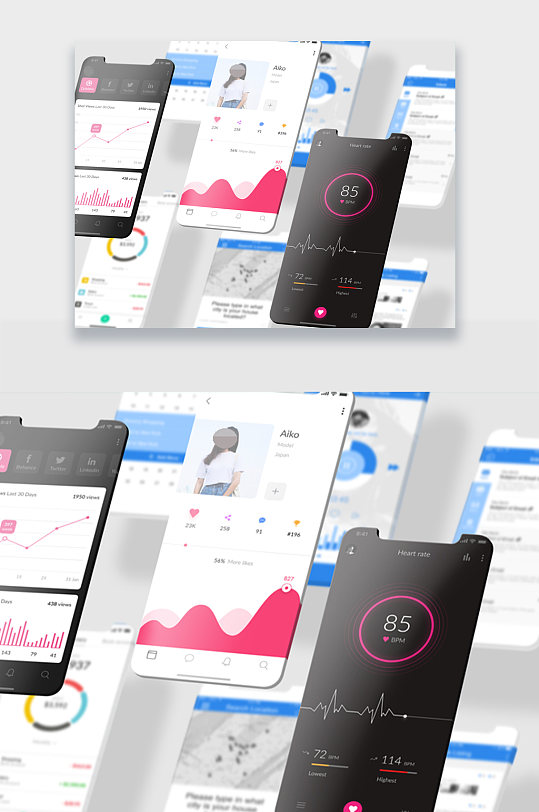 手机界面ui界面展示样机