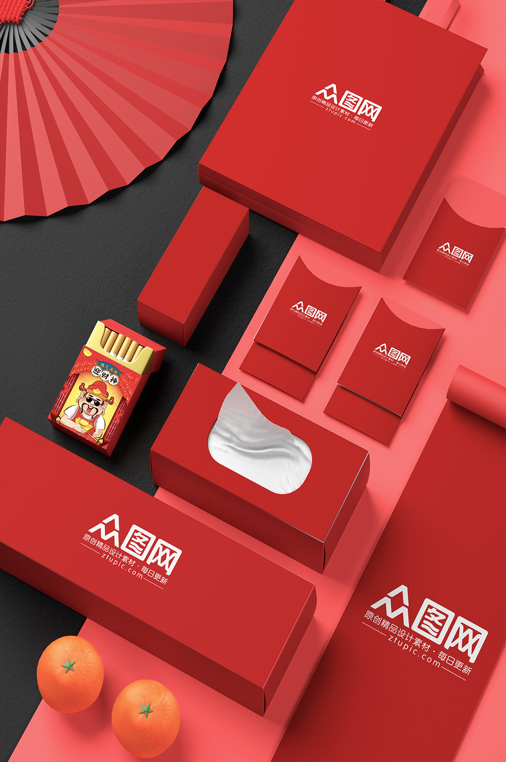 餐廳新春餐飲產(chǎn)品包裝設(shè)計(jì)樣機(jī)新年包裝素材