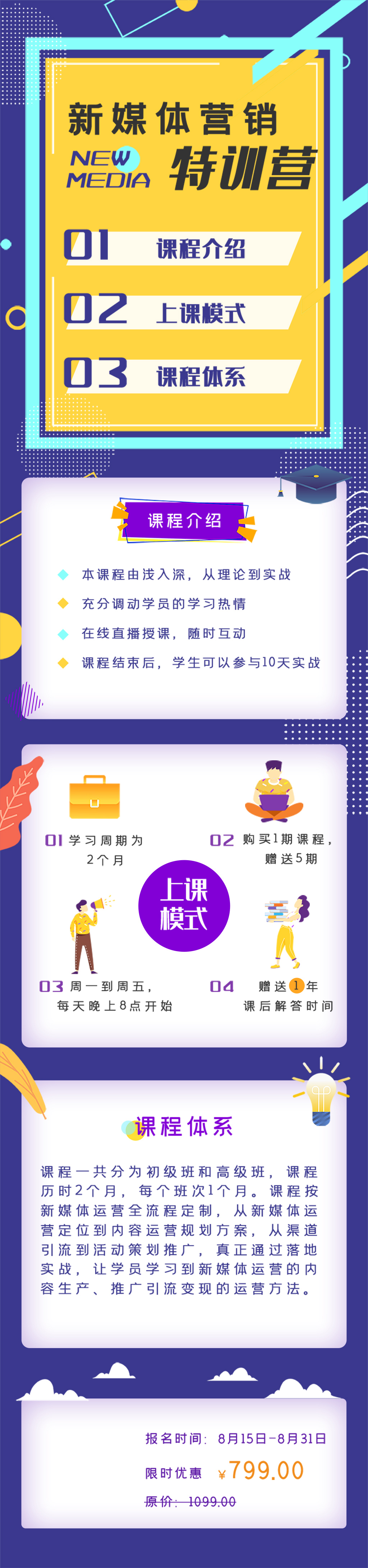 新媒体营销特训营h5长图模板下载-编号572694-众图网