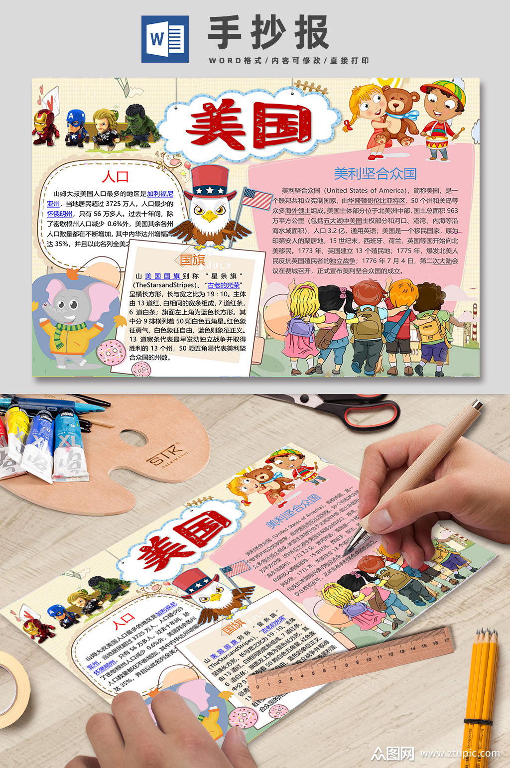 美国国家介绍小报