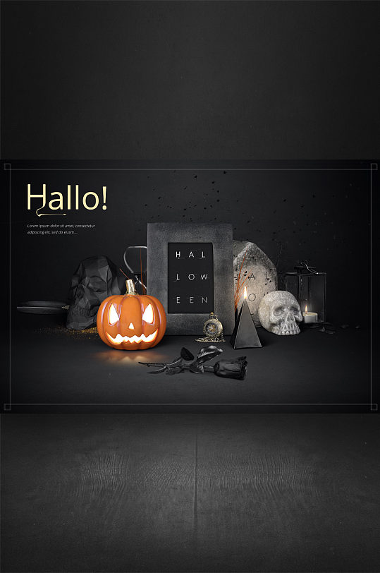 万圣节物件模型素材-众图网