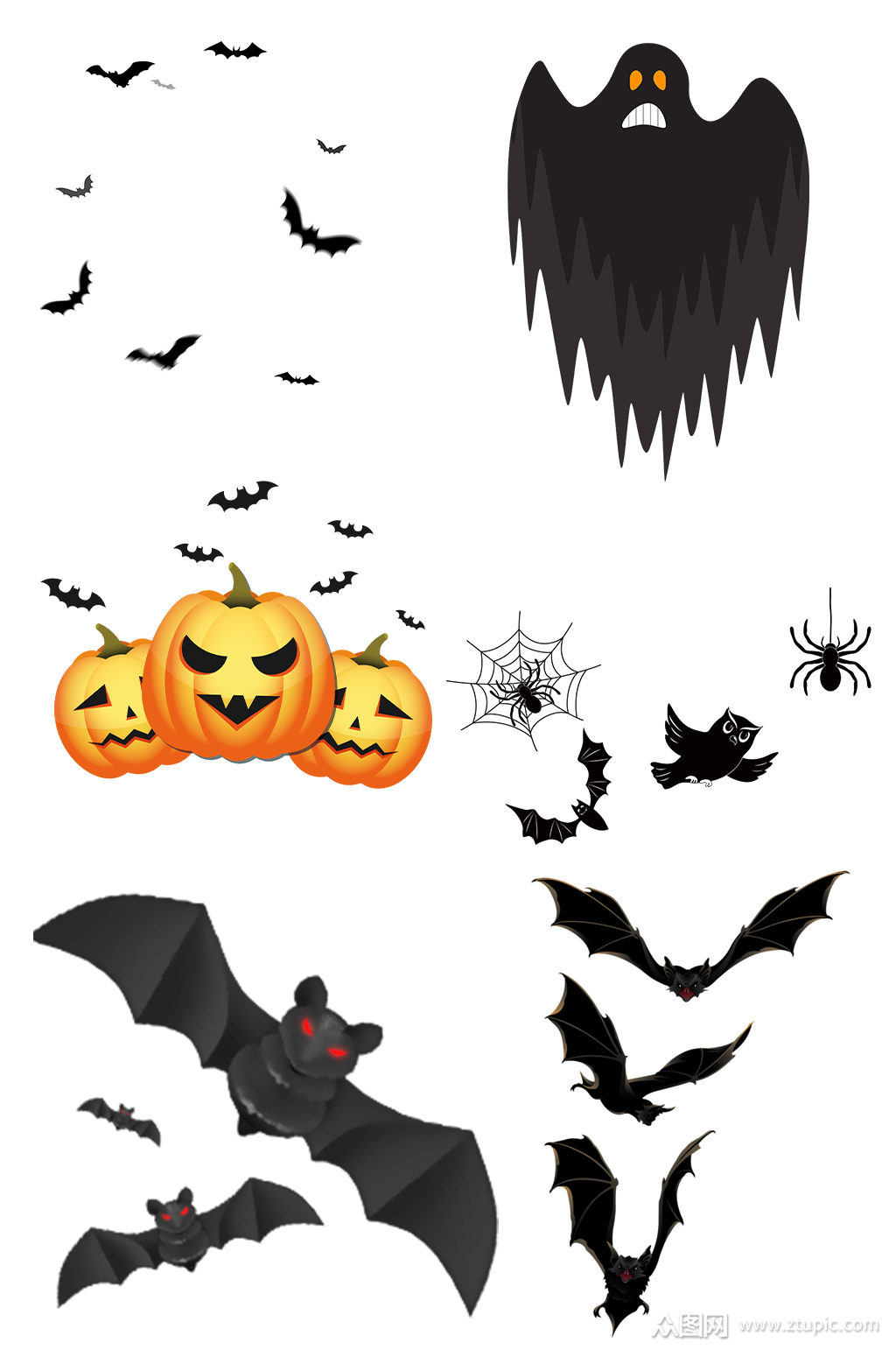 万圣节恐怖幽灵蝙蝠png