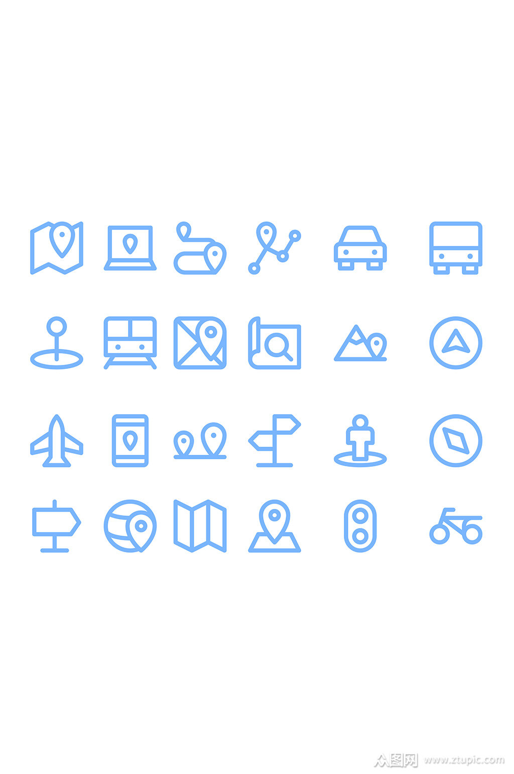 地图软件线型图标设计