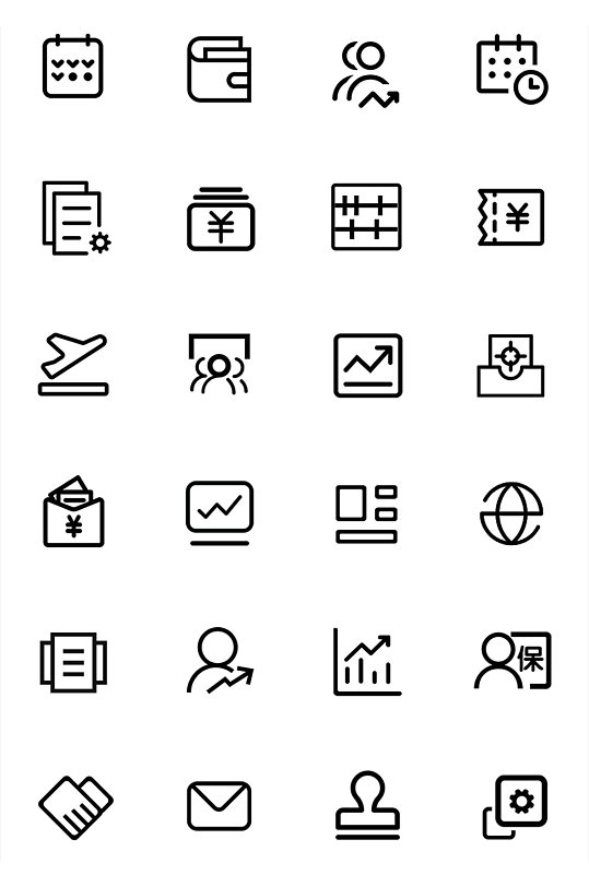 金融icon简约手机软件操作图标设计