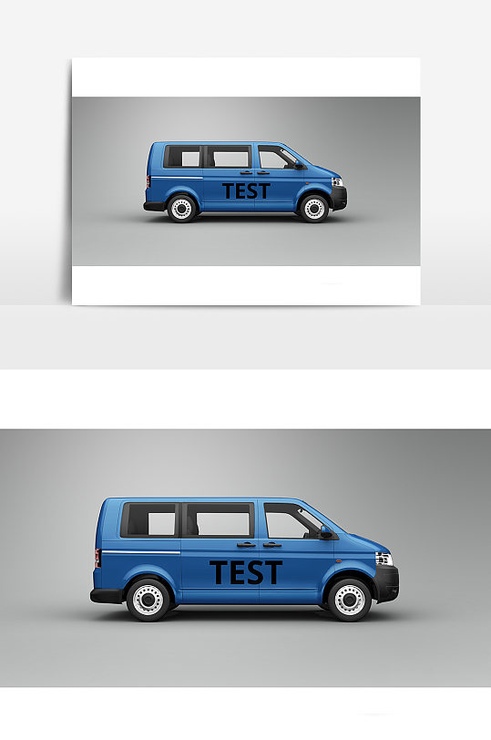 藍(lán)色汽車(chē)面包車(chē)樣機(jī)