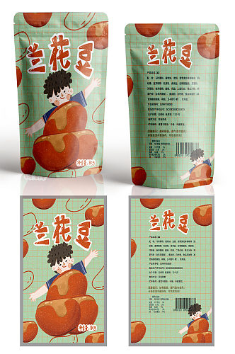 兰花豆零食包装设计