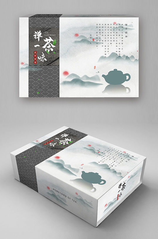 禅茶一味茶叶产品包装中式礼品-众图网