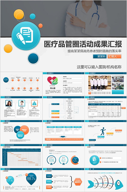 医疗品管圈活动成果汇报PPT