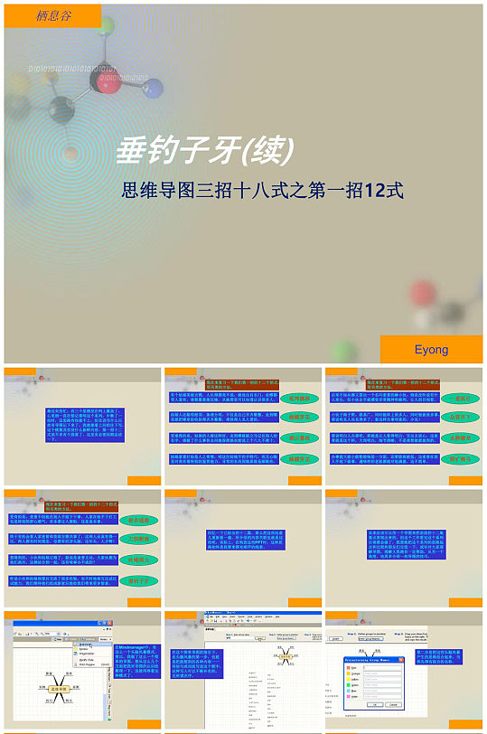 垂钓子牙思维导图PPT