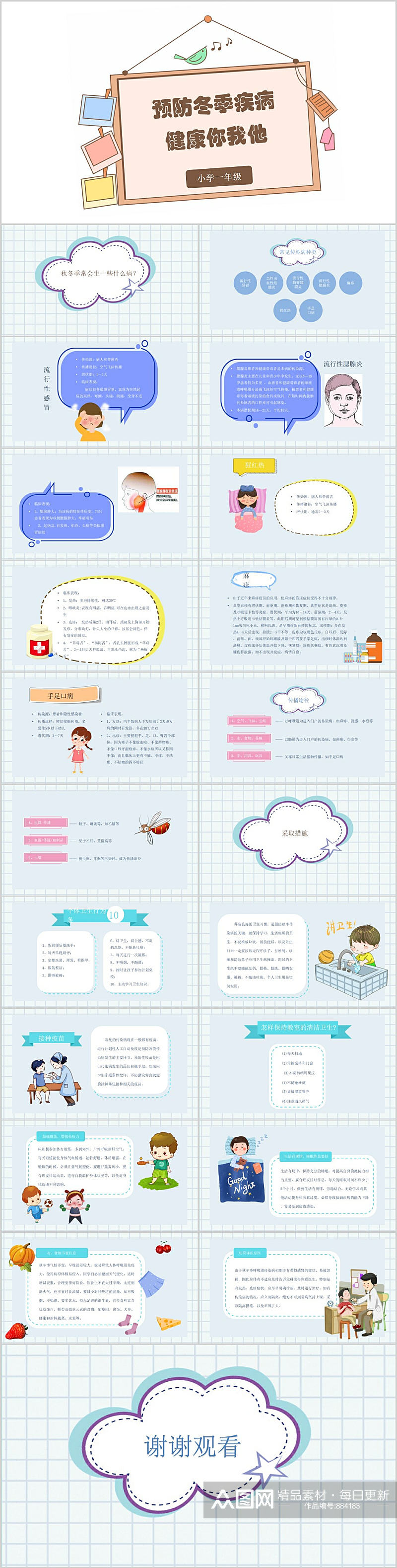 预防冬季疾病PPT素材