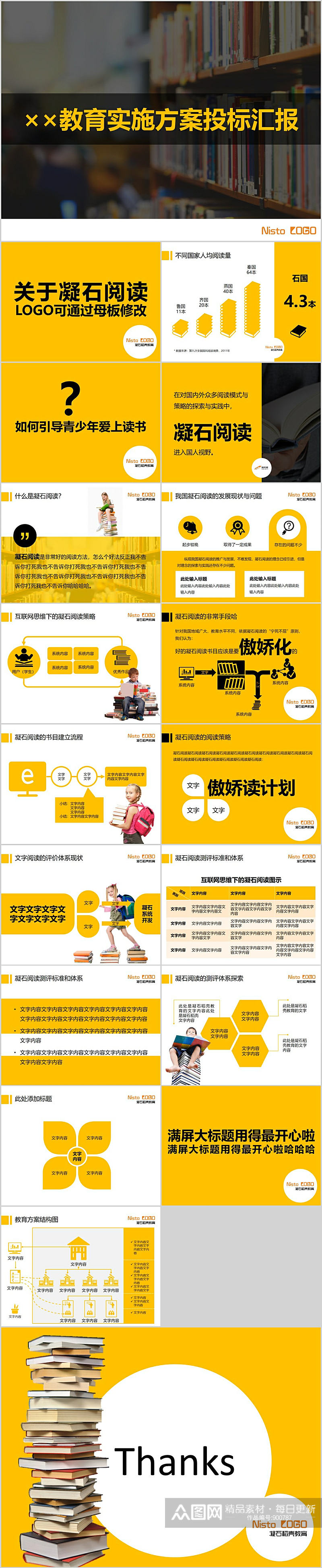 时尚教育实施方案投标汇报PPT素材