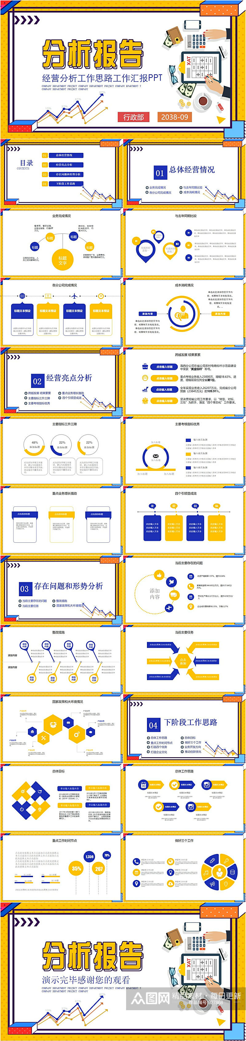 时尚创意分析报告PPT模板素材