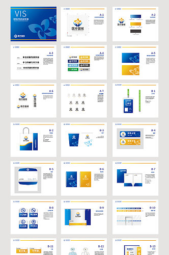 医疗器械公司黄蓝色VI手册