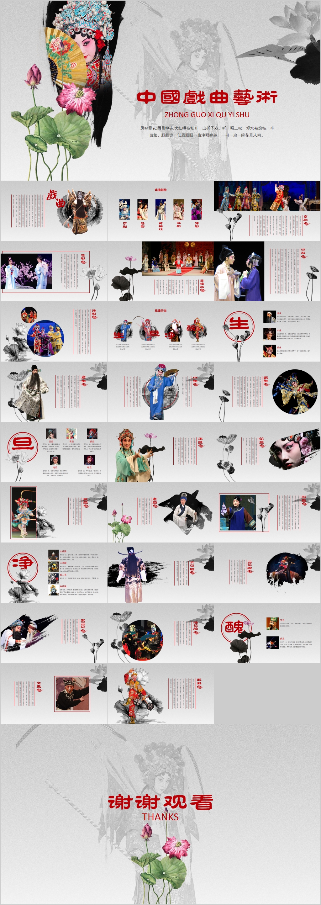 中国戏曲艺术宣传ppt模板