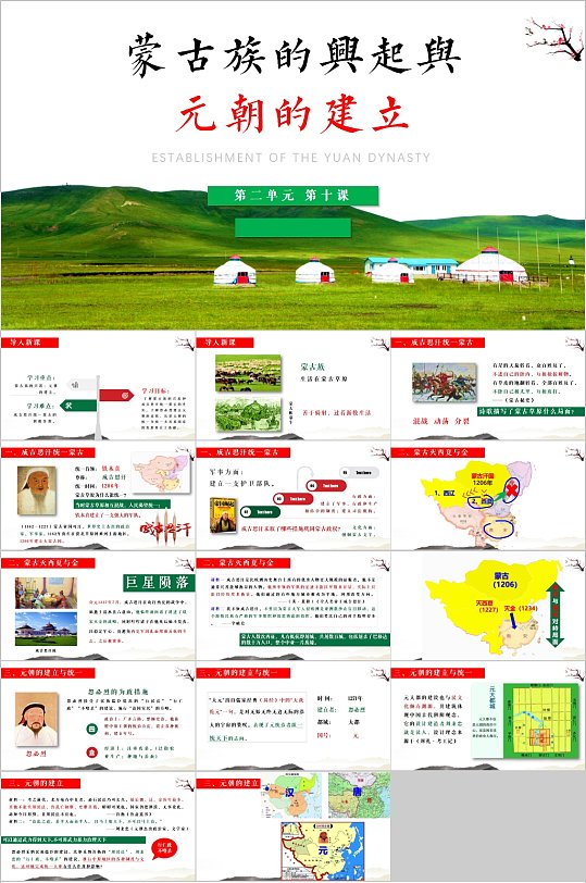 蒙元文化蒙古族的兴起文化介绍PPT模板