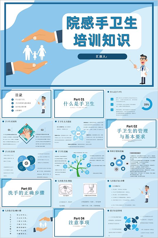 院感手卫生培训知识PPT模板