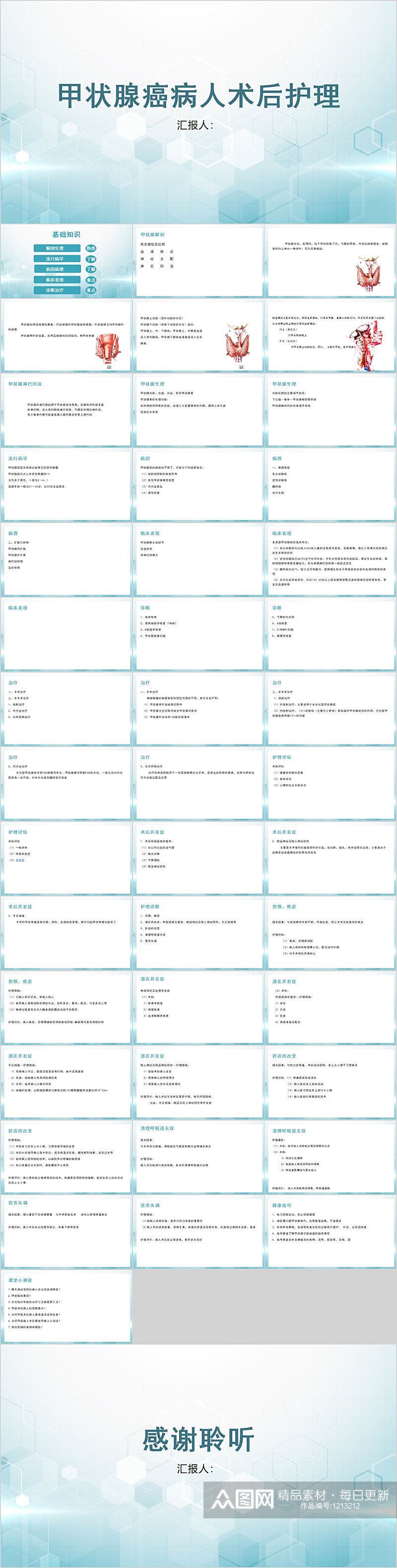 甲状腺癌病人术后护理PPT素材