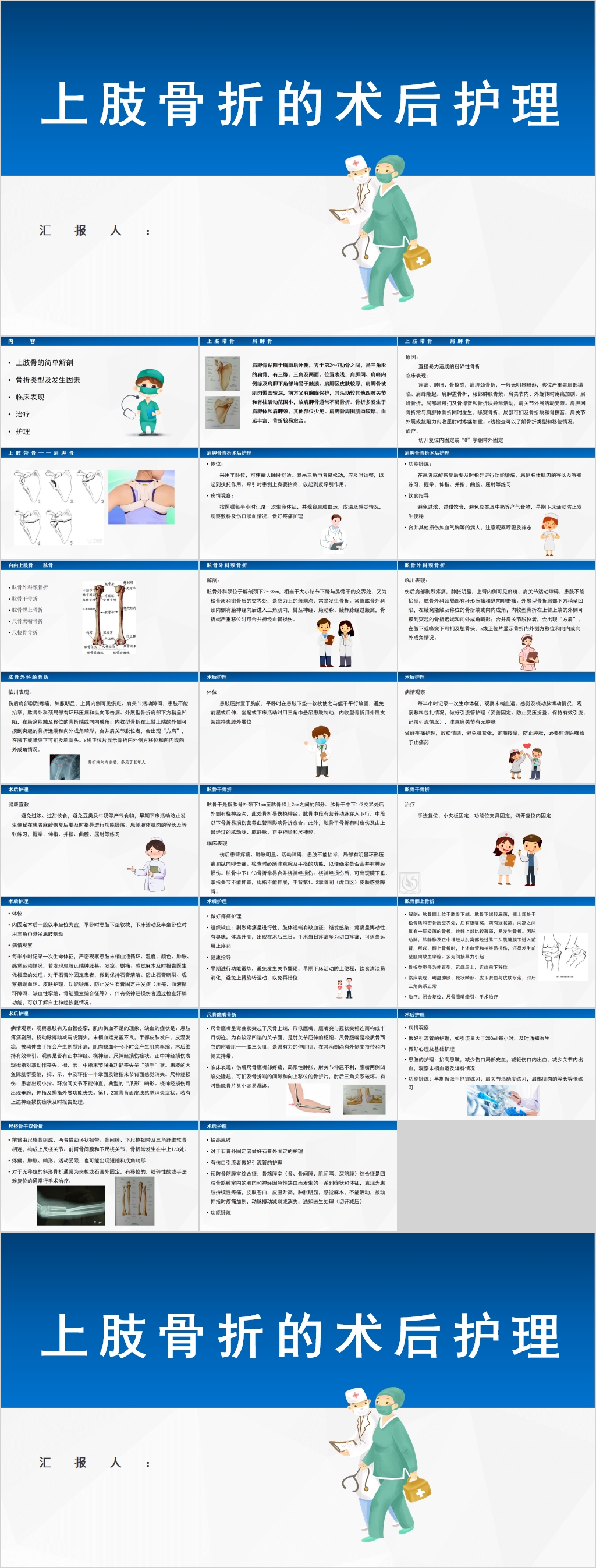 上肢骨折的术后护理ppt模板