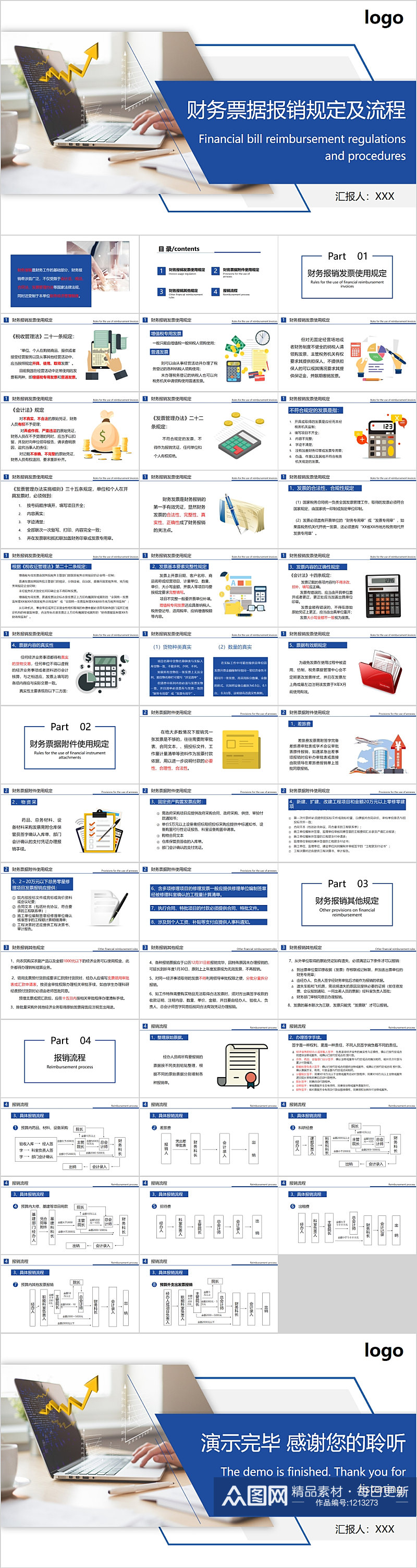 财务票据报销规定及流程PPT素材