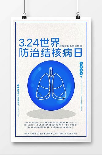 3.24世界防治结核病日海报 展板