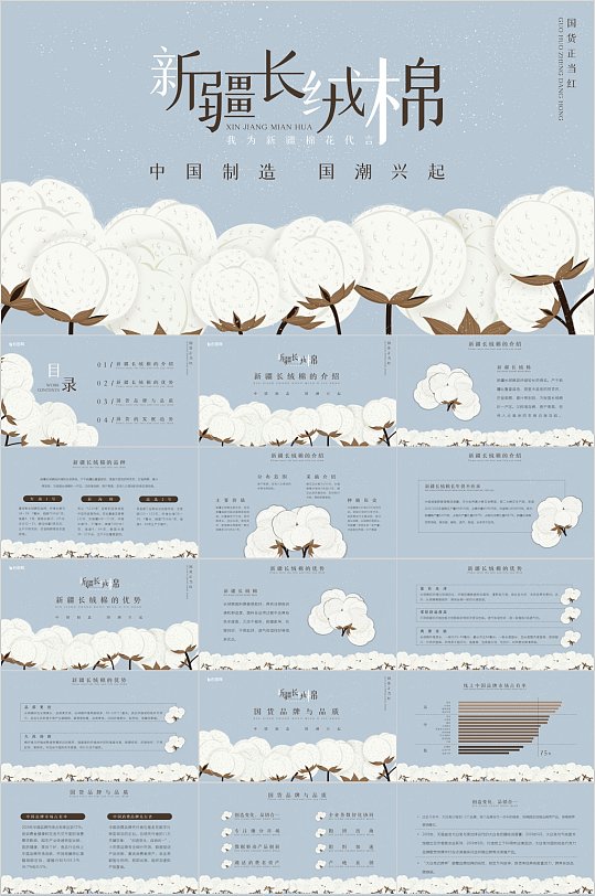 新疆长绒棉中国制造宣传PPT