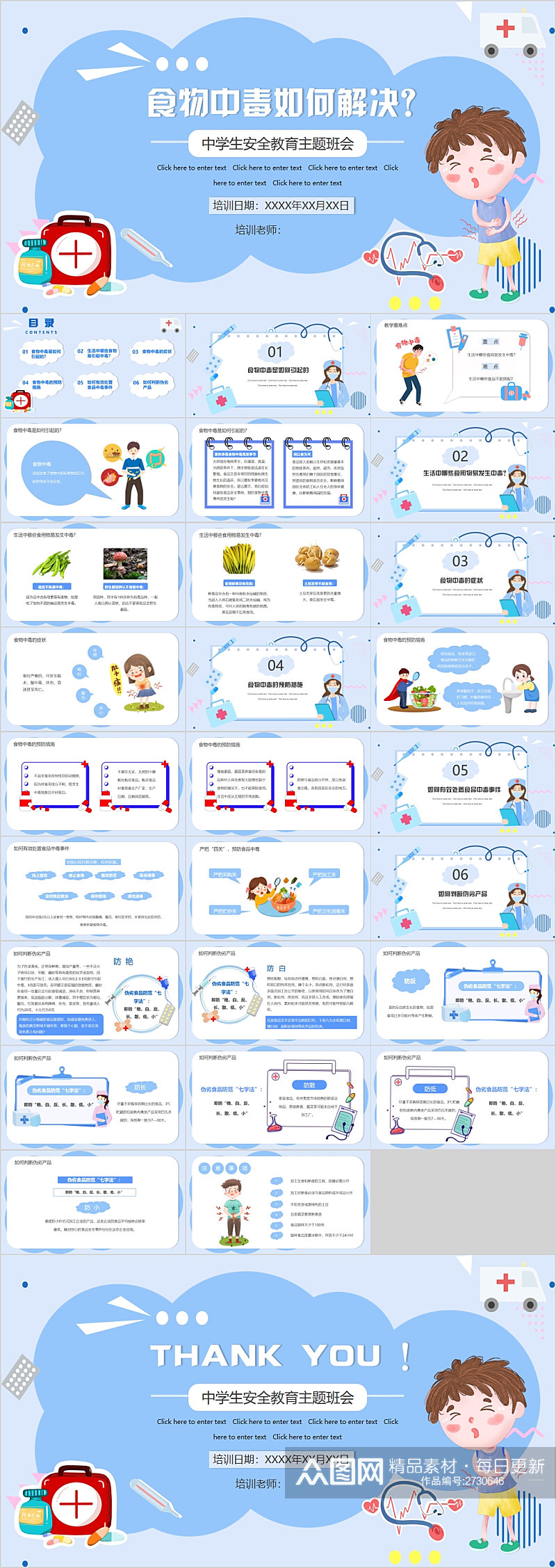 食物中毒如何解决教育课件PPT素材