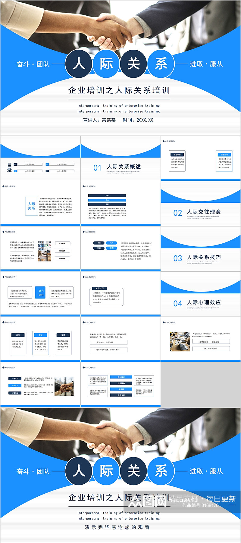 企业培训之人际关系培训简约PPT素材