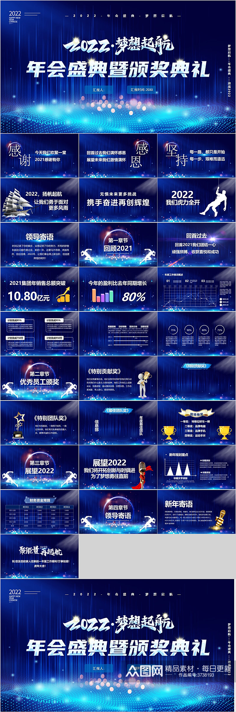 2022梦想起航年会盛典暨颁奖典礼PPT素材