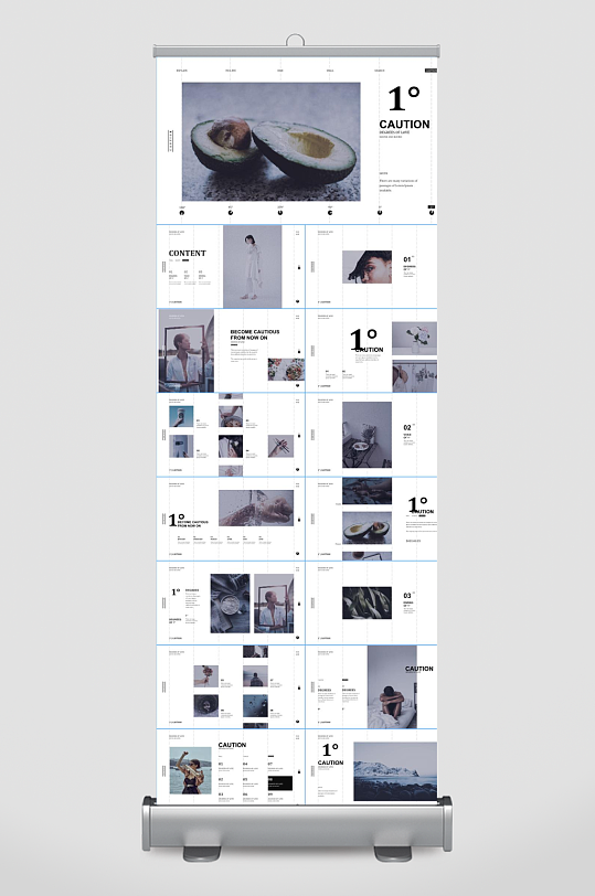 潮流抽象PPT大气模板-众图网