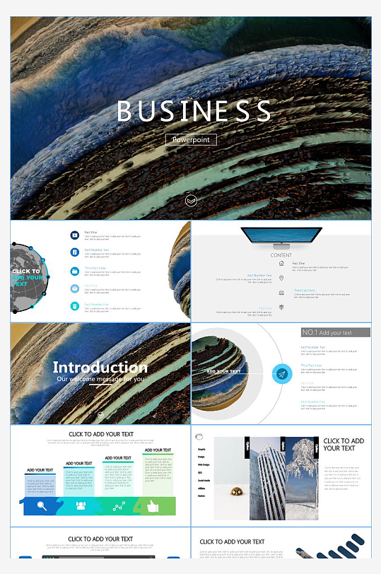 潮流抽象PPT大气模板-众图网