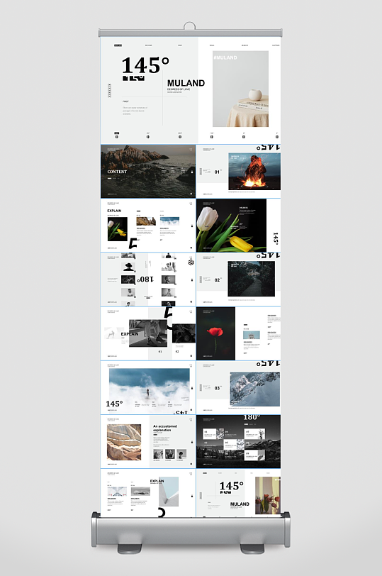 潮流抽象PPT模板-众图网
